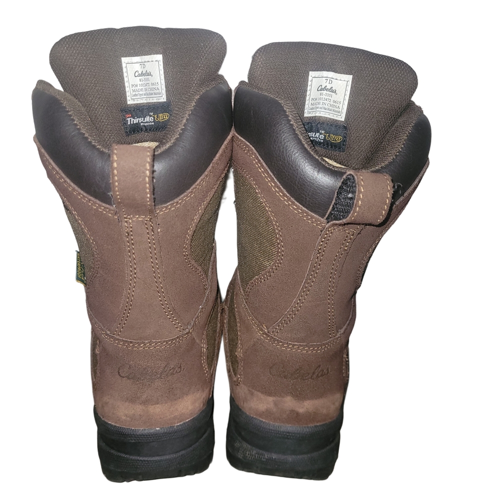 Cabela's Brown Leather Dry Plus Waterproof Winter Boots 7D - Picture 4 of 6
